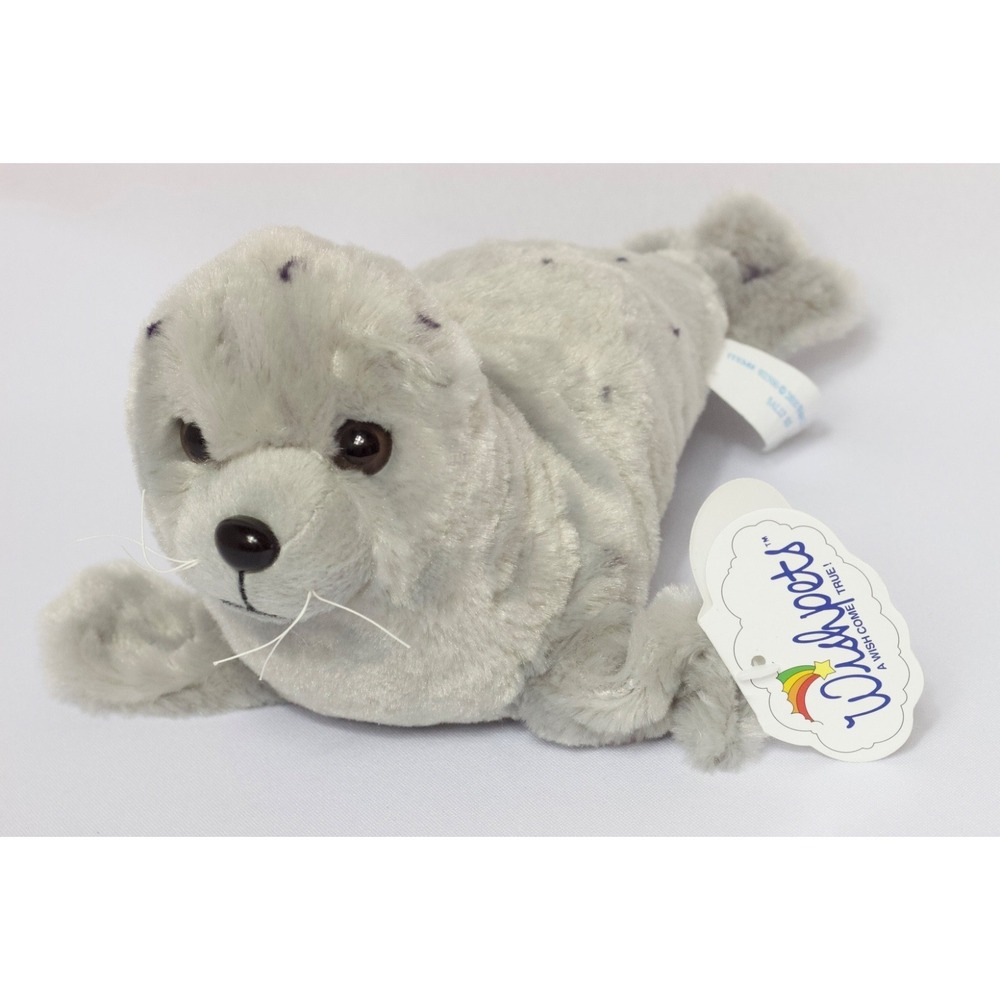 Wishpets Sally Sue Spotted Gray Seal Realistic Plush New with Tag 2010 10"